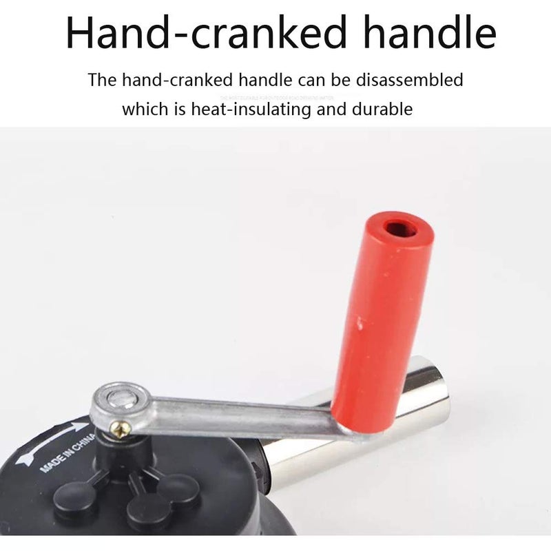 Sunglow Outdoor Cooking BBQ Fan Air Blowerï¼ŒHand Crank Blowersï¼Œ Barbecue Fire Bellows for Picnic Camping Stove Accessories - Image 5